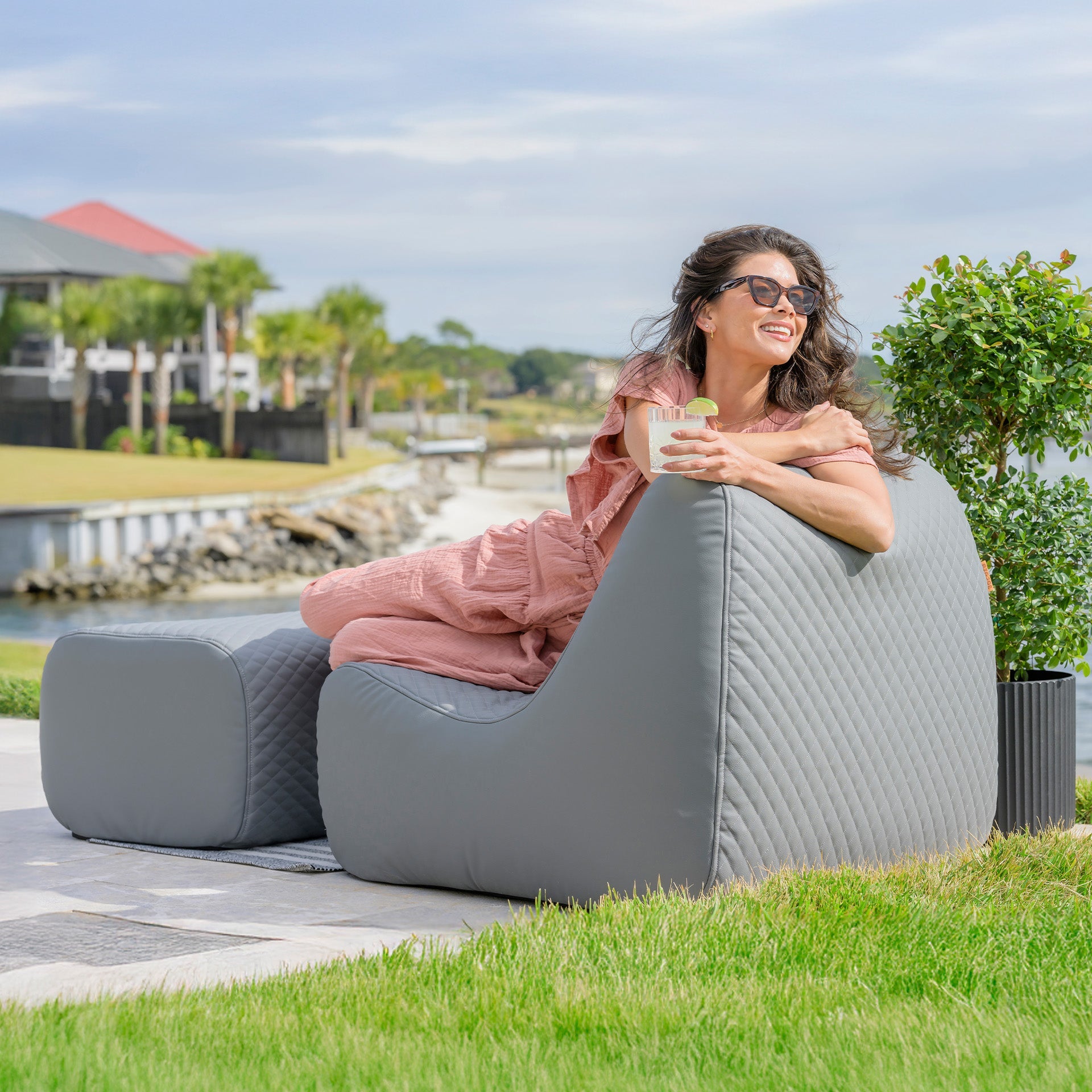 Solvana™ Outdoor Chair and Ottoman Set