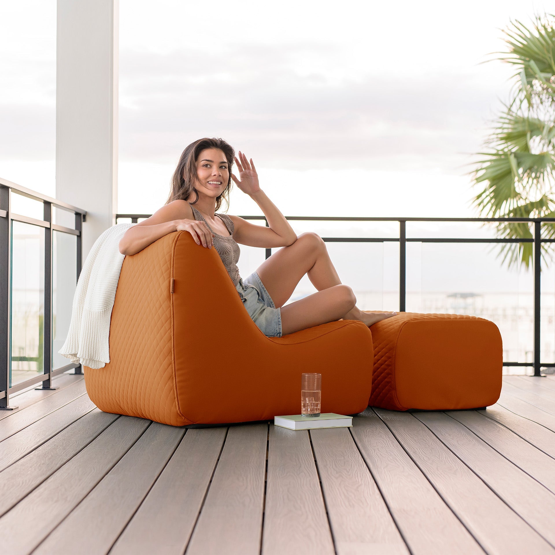 Solvana™ Outdoor Chair and Ottoman Set
